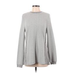 XCVI Pullover Sweater: Gray Houndstooth Tops - Women's Size Small