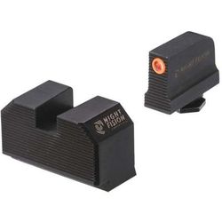 Night Fision Optics Ready Stealth Lower 1/3rd Night Sight Set Glock 17/19/34 w/ RMR/507c/SRO/ACRO Orange Front Ring Blank Rear Sight