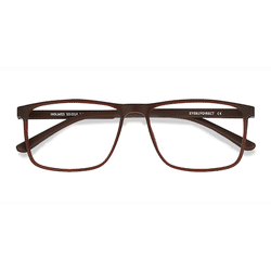 Male s rectangle Brown Plastic Prescription eyeglasses - Eyebuydirect s Holmes