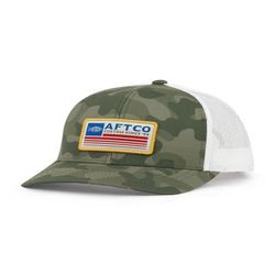 AFTCO Men's Crossbar Trucker Hat, Green OG Camo SKU - 585959
