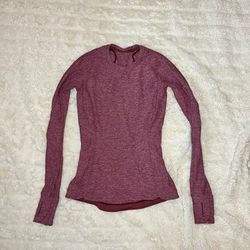 Lululemon Athletica Tops | Lululemon Long Sleeve Top Heather Red Size 4 | Color: Red | Size: 4