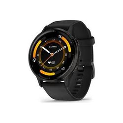 Garmin Venu 3 Slate Stainless Steel Bezel GPS Smartwatch with Black Case & Silicone Band