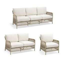 Atwood Seating Replacement Cushions - Ottoman, Standard, Rain Sailcloth Salt - Frontgate