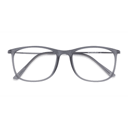Unisex s rectangle Matte Gray Plastic, Metal Prescription eyeglasses - Eyebuydirect s Hurricane