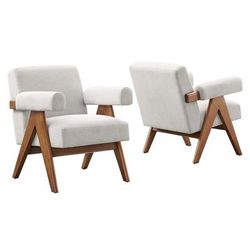 Lyra Fabric Armchair - Set of 2 - East End Imports EEI-6704-HEI