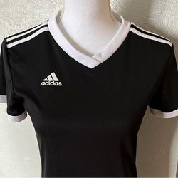 Adidas Tops | Adidas Jersey Short Sleeve Color Black And White Extra Small | Color: Black/White | Size: Xs