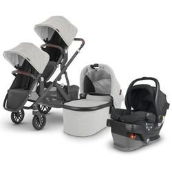 UPPAbaby VISTA V2 Double Stroller + MESA V2 Travel System Bundle with Rumble Seat V2+ - Anthony / Ja