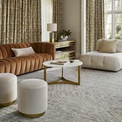 Lyall 18" Square Modern Beige Throw Pillow - Boutique Rugs