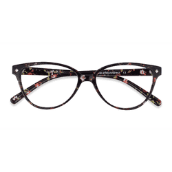 Female s horn Floral Plastic Prescription eyeglasses - Eyebuydirect s Dame