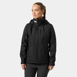 Helly Hansen Women’s Crew Hooded Midlayer Sailing Jacket 2.0 Black XS