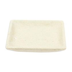 Ecru Sophistication,'Square Plate in an Ecru Tone Handcrafted from Marble'