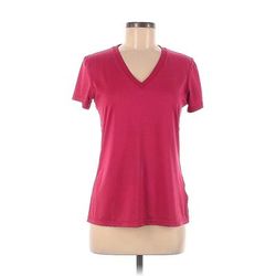 Nike Short Sleeve T-Shirt: Burgundy Tops - Women's Size Medium