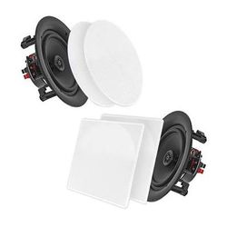 Pyle Pro 10" In-Wall/In-Ceiling 250W Stereo Speakers (Pair, White) PDIC106