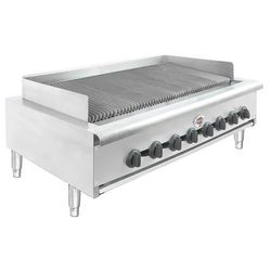 Wells HDCB-4830G-QS 48" Countertop Gas Charbroiler w/ Cast Iron Grates - 160, 000 BTU, Convertible, Stainless Steel, Gas Type: Convertible