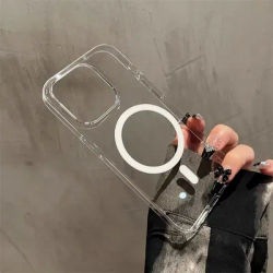 Transparent Sans Fil De Charge Pour Magsafe Cas Pour iPhone 15 14 13 12 11 15 Pro Max Magnétique Cas