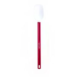 Taylor 5302561 16-1/2" Scraper Spoon Spatula - Silicone, Red Handle, Spoon-shaped Blade, Heat-resistant Up to 550 Degrees F