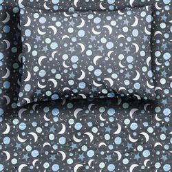 Blue To the Moon & Back Twin Sheet Set - OSFA