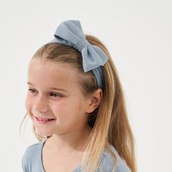 Fog Luxe Baby Girl Soft & Stretchy Bamboo Bow Headbands - 4T - 8 Years