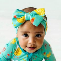 Cozy Coop Luxe Baby Girl Soft & Stretchy Bamboo Bow Headbands - Newborn - 3T