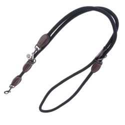 Matching lead for Nomad Tales Spirit collar, ebony 200cm long, Ø10mm dog