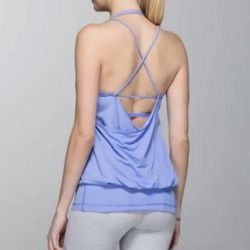 Lululemon Athletica Tops | Lululemon Flow N Go Tank- Baby Blue Size4 | Color: Blue | Size: 4