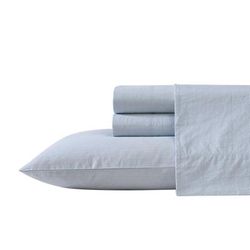 Penny Pinstripe Blue Full Sheet Set