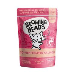 10x100g So-fish-ticated Salmon Meowing Heads Wet Cat Food