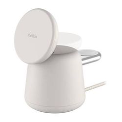 Belkin BoostCharge Pro 2-in-1 Wireless Charging Dock with 15W MagSafe (Sand) WIZ020TTH37