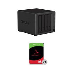 Synology 64TB DS923+ 4-Bay NAS Enclosure Kit with Seagate NAS Drives (4 x 16TB) DS923+