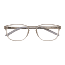 Male s rectangle Matte Crystal Gray Plastic Prescription eyeglasses - Eyebuydirect s Attain