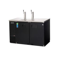 Everest Refrigeration EBD2 57 3/4" Kegerator Commercial Beer Dispenser w/ 2 Keg Capacity - 2 Columns, Black, 115v