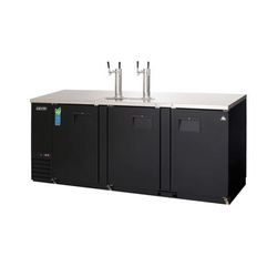 Everest Refrigeration EBD4 89 1/4" Kegerator Commercial Beer Dispenser w/ 4 Keg Capacity - 4 Columns, Black, 115v, 2 Columns
