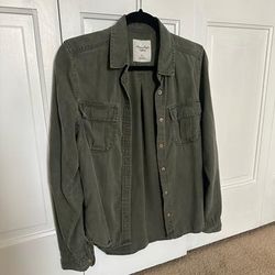 American Eagle Outfitters Tops | American Eagle Button Up Shirt | Color: Green | Size: S