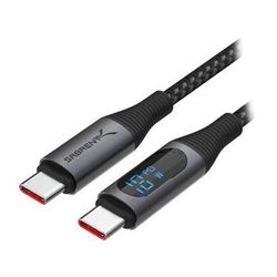 Sabrent USB-C Cable with Smart Display (3.3', Black) CB-C2C1