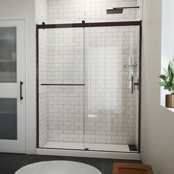 Dreamline Sapphire-V 56-60 in. W x 76 in. H Bypass Shower Door in Oil Rubbed Bronze and Clear Glass SDVH60W760VXX06