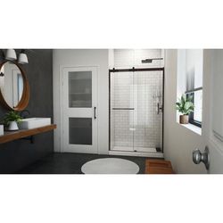 Dreamline DreamLine Sapphire-V 44 - 48 inch W x 76 inch H Semi-Frameless Bypass Shower Door in Oil Rubbed Bronze SDVH48W760VXX06