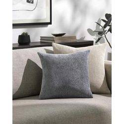Zihna 22" Square Modern Sterling Gray/Silver Gray/Gray/Off White Throw Pillow - Boutique Rugs