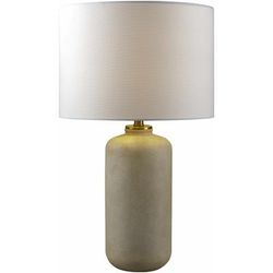 Rettenbach 28"H x 16"W x 16"D Traditional White/Metallic - Brass/Translucent Table Lamp - Boutique Rugs