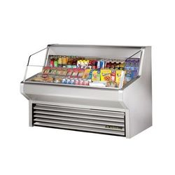 True THAC-60-S-HC-LD 60 1/8" Horizontal Open Air Cooler w/ 3 Levels, 115v, Silver | True Refrigeration