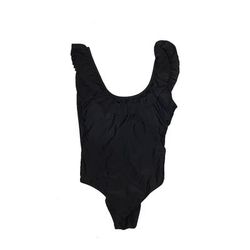 Sugar Coast One Piece Swimsuit: Black Solid Swimwear - Women's Size Medium