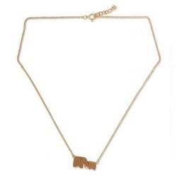'Family Love' - Gold Vermeil Elephant Necklace