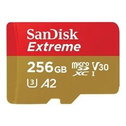 SanDisk 256GB Extreme UHS-I microSDXC Memory Card with SD Adapter