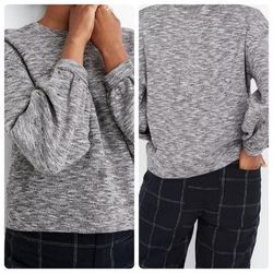 Madewell Sweaters | Madewell Womens Textered Crewneck Sweater Sz.Xs Pre-Owned | Color: Gray | Size: Xs