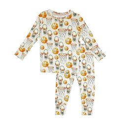 Da ragazzo 3D Alfabetico Basket Set pigiama Manica lunga Stampa 3D Autunno Inverno Attivo Fantastico Giornaliero Bambino 3-12 anni Girocollo Interni Casual Al coperto Standard