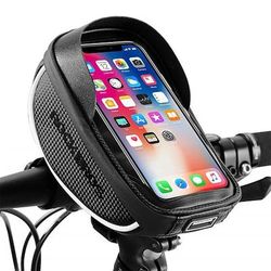 borsa porta telefono bici telaio anteriore bici borsa manubrio impermeabile porta telefono bici custodia accessori bicicletta custodia touch screen sensibile compatibile con iphone 11 xs max xr 8 plus