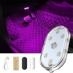 mini led per auto luce d'atmosfera per interni usb ricaricabile magnetica wireless touch light luce di lettura per tetto accessori per interni auto