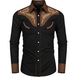Classico Retrò Vintage Blusa / Camicia Cowboy del West 3D Costume Per uomo Mascherata Abbigliamento Quotidiano Addio al Nubilato Adulti Camicia