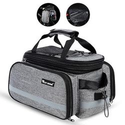 FJQXZ Borsa posteriore da bici / Portapacchi da bici Borse posteriori da bici Massima capacità Impermeabile Misura regolabile Borsa da bici Nylon Marsupio da bici Borsa da bici Ciclismo / Bicicletta