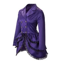 Retrò Vintage Punk Gotico Steampunk Cappotto Smoking Trench Medico della peste Tinta unica Costume Per donna Halloween Carnevale Mascherata Carnevale Feste Performance Adulti Cappotto