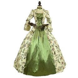 Rococò Vittoriano Medievale Lunghezza al pavimento Vestito Manica del polsino svasato Abito da ballo Costume Per donna Reale Halloween Carnevale Balli di fine anno Feste Carnevale di Venezia Vestito